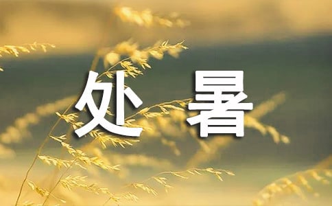 处暑快乐的祝词30句